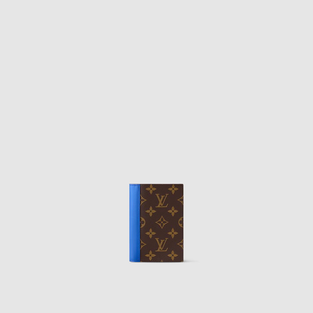 Ví Louis Vuitton Couverture Passeport Monogram Macassar Nữ Xanh Dương